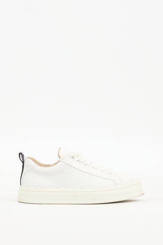 Chloé White Leather Lauren Sneaker