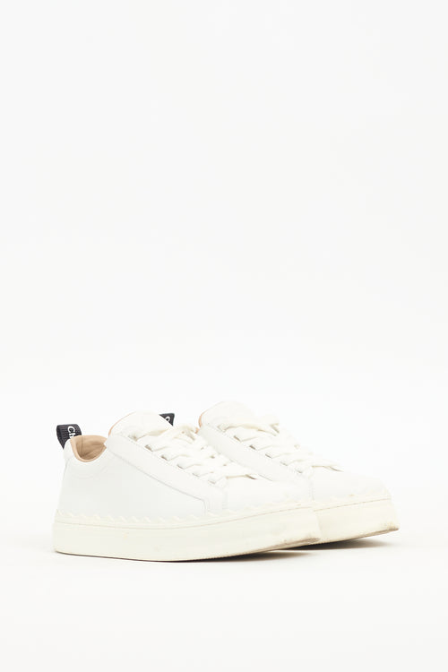 Chloé White Leather Lauren Sneaker