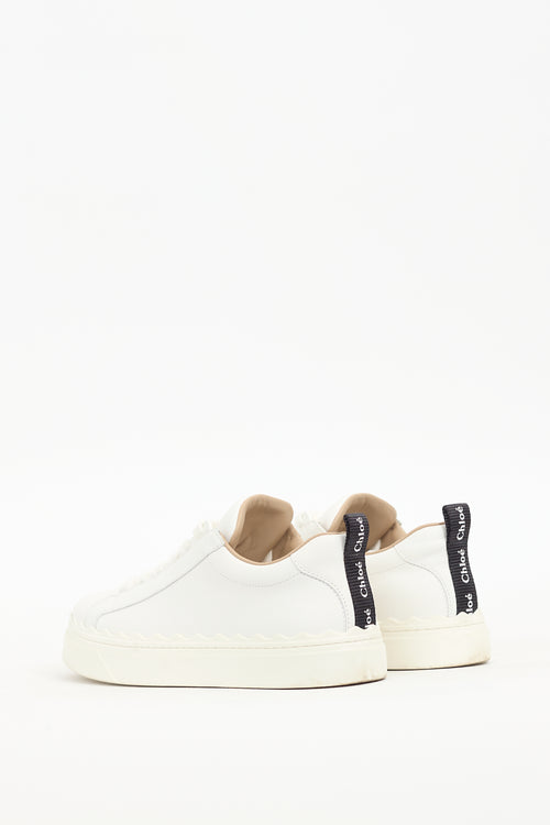 Chloé White Leather Lauren Sneaker