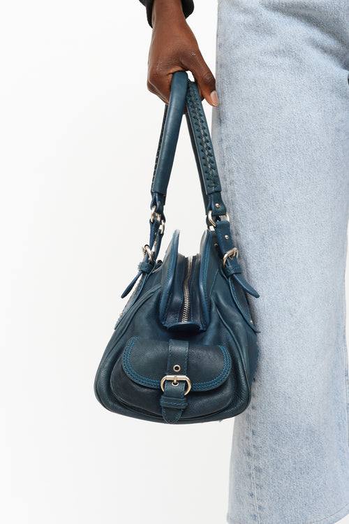 The Row Taupe Leather Duplex Shoulder Bag