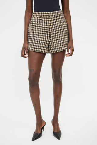 Houndstooth Tweed Shorts