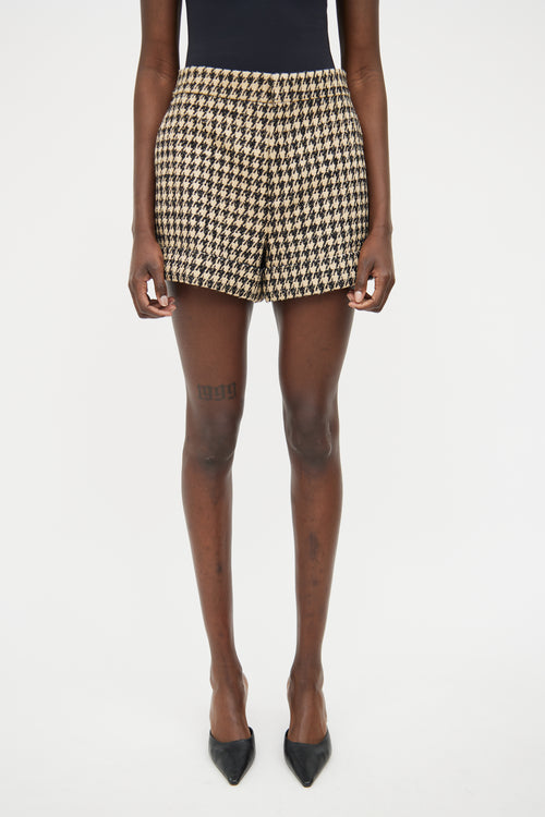 Houndstooth Tweed Shorts