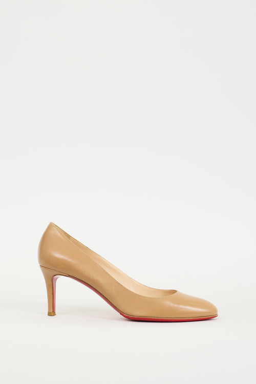 Christian Louboutin Beige Leather Simple Pump