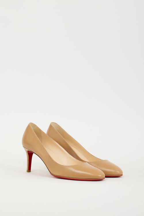 Christian Louboutin Beige Leather Simple Pump