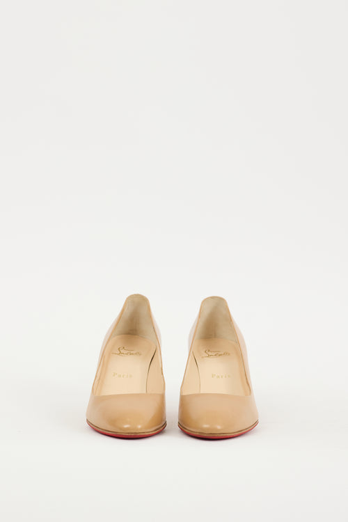 Christian Louboutin Beige Leather Simple Pump