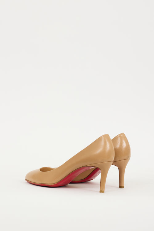 Christian Louboutin Beige Leather Simple Pump