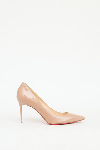 Christian Louboutin Beige Patent Leather Kate Heel