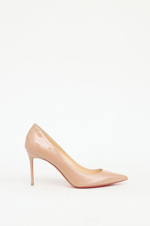 Christian Louboutin Beige Patent Leather Kate Heel