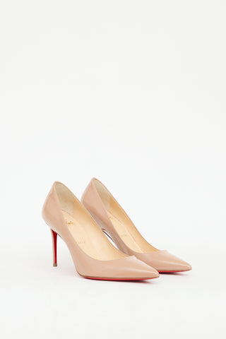 Christian Louboutin Beige Patent Leather Kate Heel