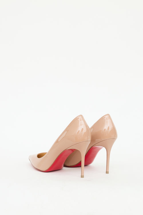 Christian Louboutin Beige Patent Leather Kate Heel