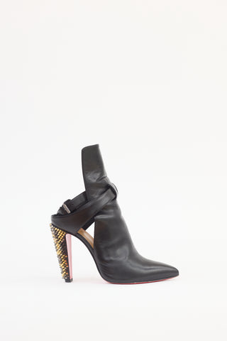 Christian Louboutin Black 
Multicolour Leather Pontipik 100 Boot