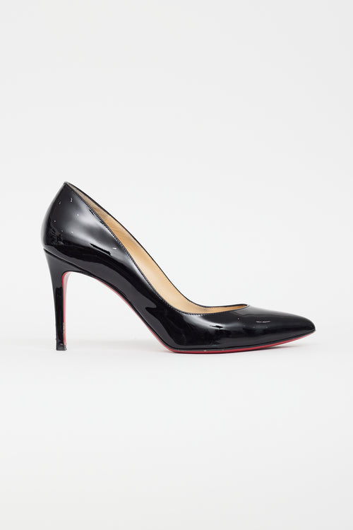 Christian Louboutin Black Patent Leather Pointed Toe Pump