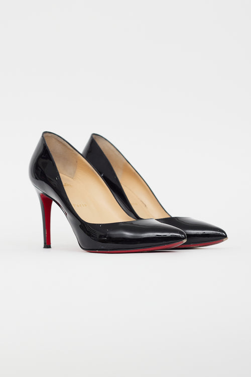 Christian Louboutin Black Patent Leather Pointed Toe Pump