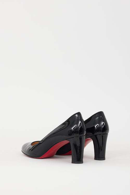 Christian Louboutin Black Patent Leather Lady Gena Pump