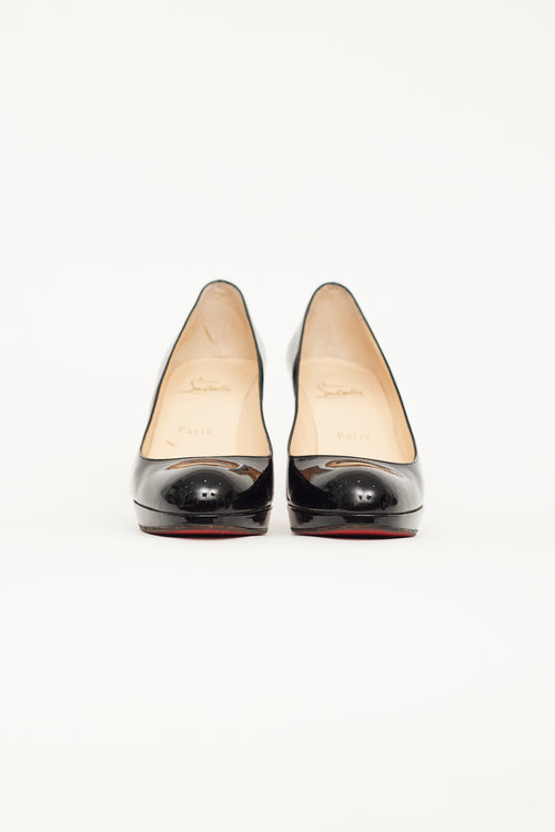 Christian Louboutin Black Patent Leather Round Toe Pump