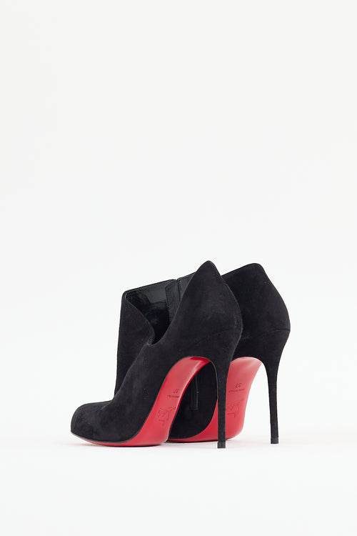 Christian Louboutin Black Suede Lisse Boot