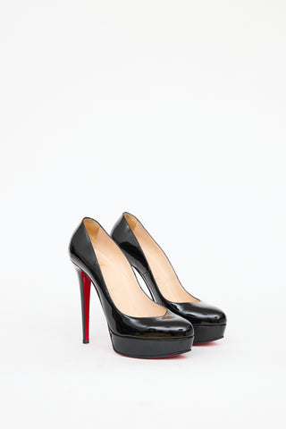 Christian Louboutin Black Patent Leather Bianca Platform Heel