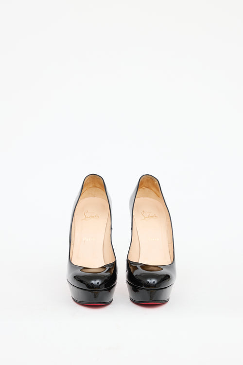 Christian Louboutin Black Patent Leather Bianca Platform Heel