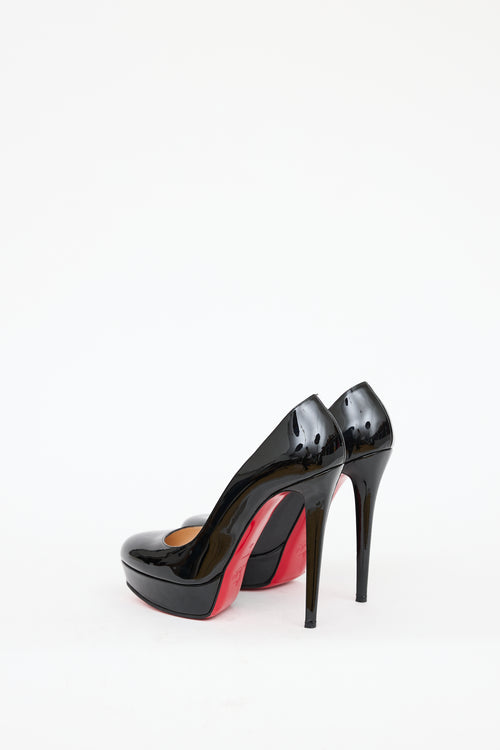 Christian Louboutin Black Patent Leather Bianca Platform Heel