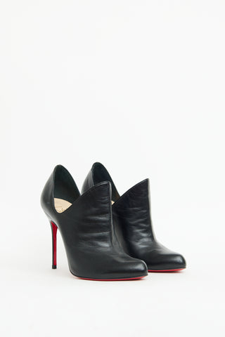 Christian Louboutin Black Cutout Dugueclina Bootie