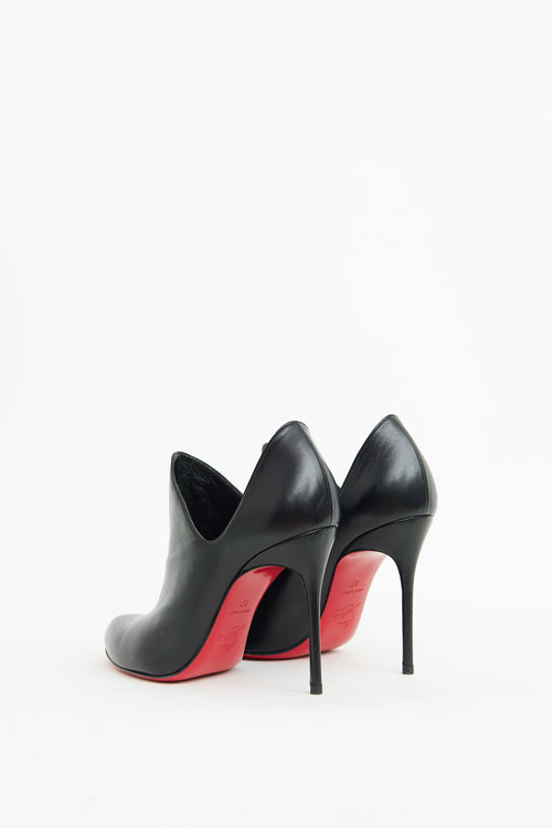 Christian Louboutin Black Cutout Dugueclina Bootie