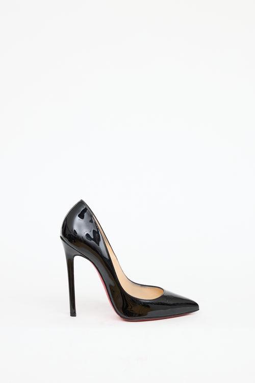 Christian Louboutin Black Patent Leather Pigalle Heel