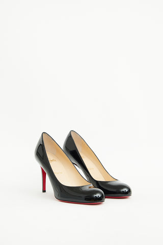 Christian Louboutin Black Simple 85 Patent Pump