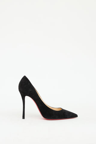 Christian Louboutin Black Suede Kate Heel