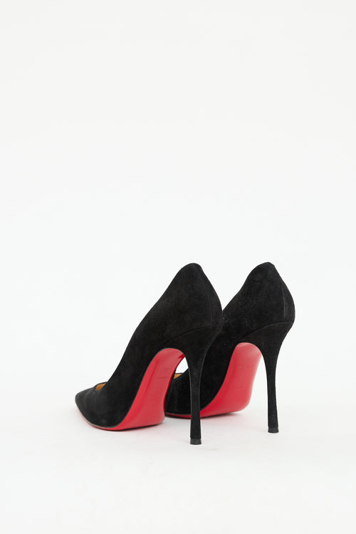 Christian Louboutin Black Suede Kate Heel