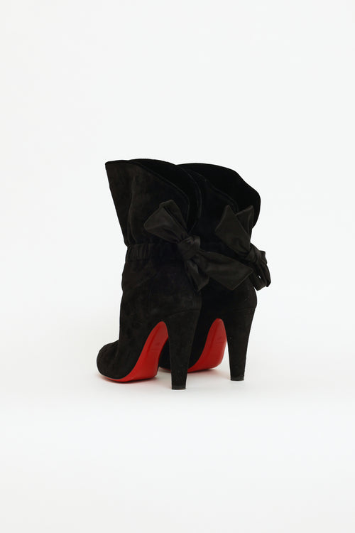 Christian Louboutin Black Suede Kristofa 100 Boot