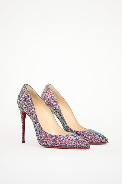 Christian Louboutin Multicolour Glitter Pigalle Follie Pump