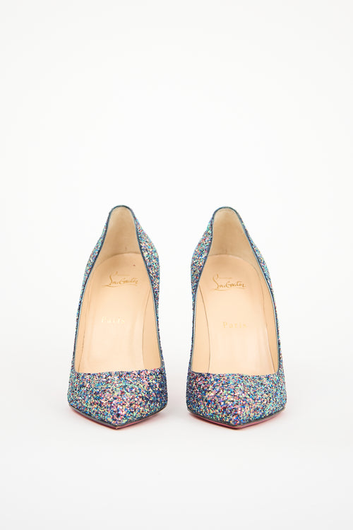 Christian Louboutin Multicolour Glitter Pigalle Follie Pump