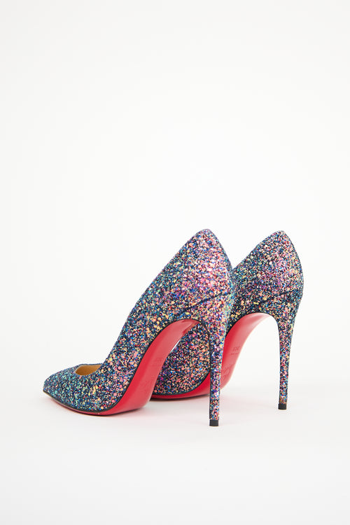 Christian Louboutin Multicolour Glitter Pigalle Follie Pump