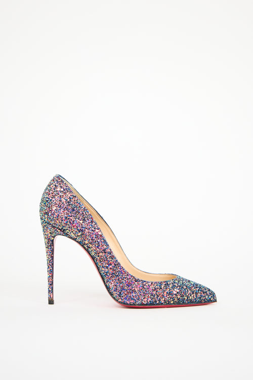 Christian Louboutin Multicolour Glitter Pigalle Follie Pump