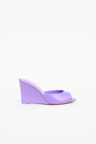 Christian Louboutin Purple Patent "Me Dolly" Wedge Sandal