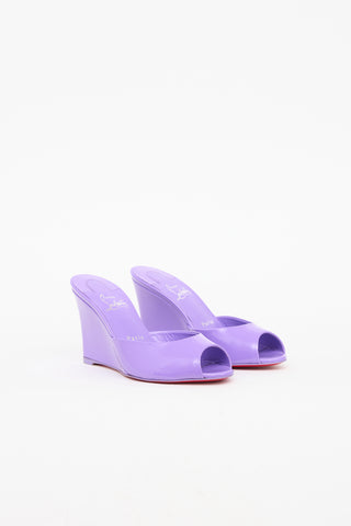 Christian Louboutin Purple Patent "Me Dolly" Wedge Sandal