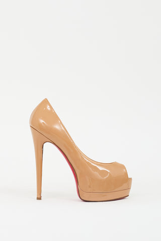 Christian Louboutin Brown Patent Leather Palais Royal Pump