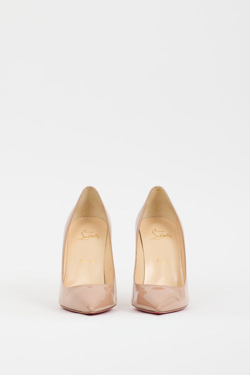 Christian Louboutin Beige Patent Decollete 100 Heel