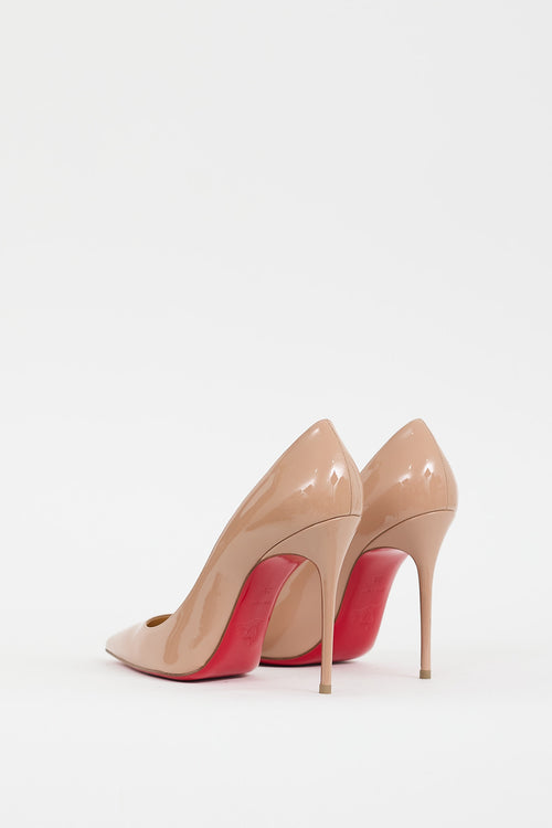 Christian Louboutin Beige Patent Decollete 100 Heel