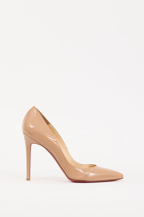 Christian Louboutin Beige Patent Leather So Kate 100 Pump