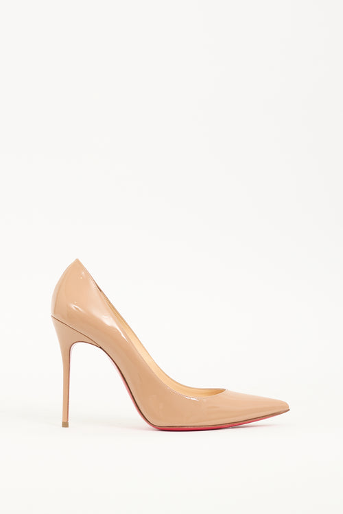 Christian Louboutin Beige Patent Leather So Kate Pump