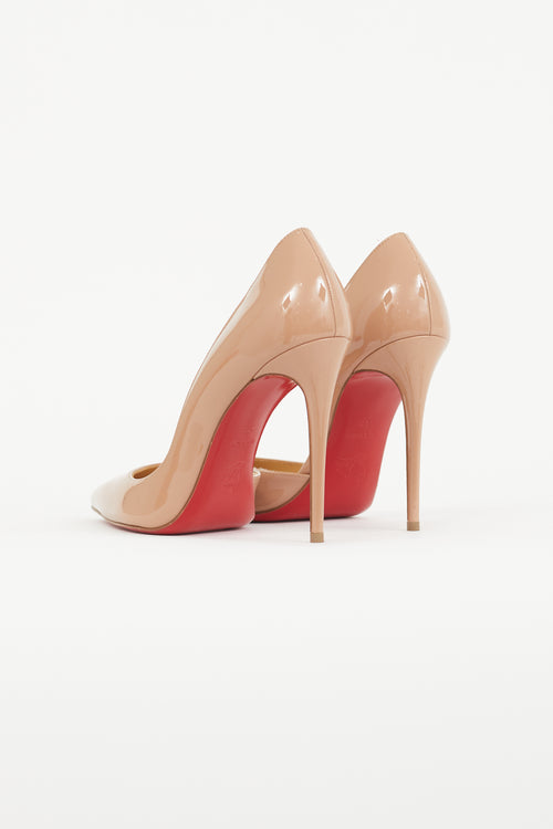 Christian Louboutin Beige Patent Iriza 100mm D
orsay Pump