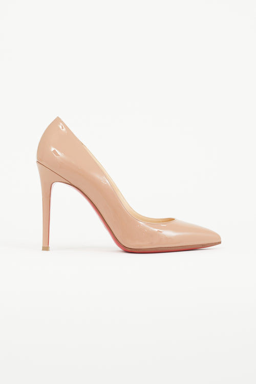 Christian Louboutin Beige Patent So Kate 110mm Pump