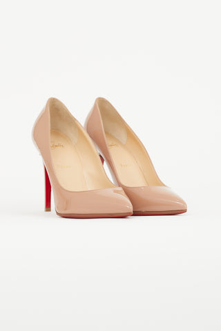 Christian Louboutin Beige Patent So Kate 110mm Pump