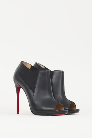 Christian Louboutin Black Leather Bootstagram 120 Boot