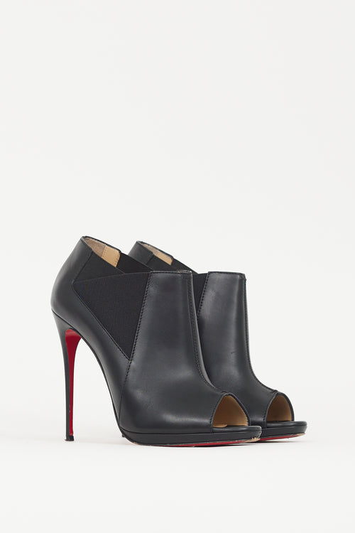 Christian Louboutin Black Leather Bootstagram 120 Boot