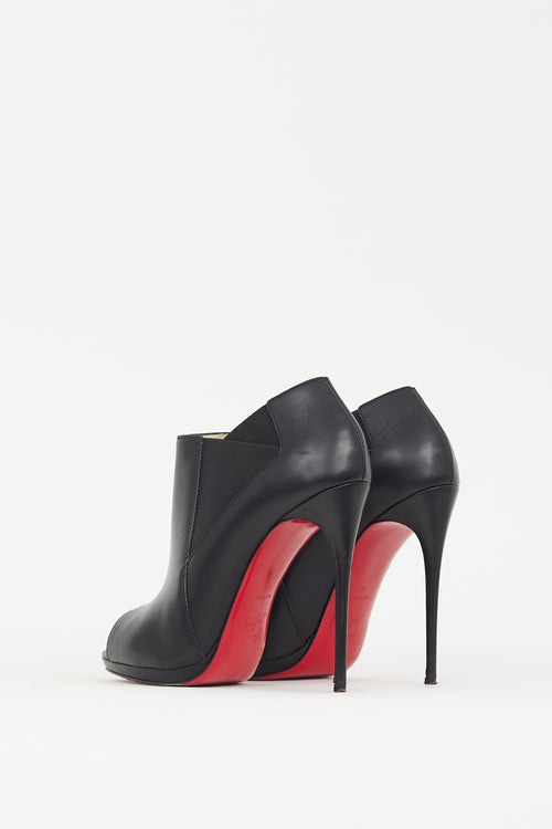 Christian Louboutin Black Leather Bootstagram 120 Boot