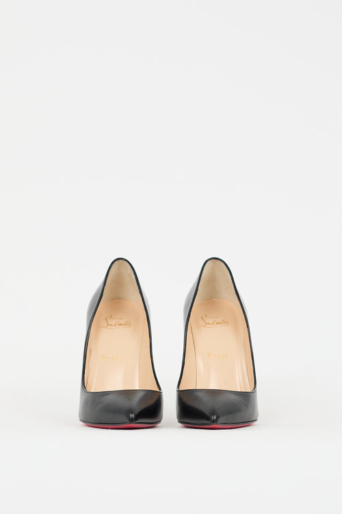 Christian Louboutin Black Leather Pigalle Follies 100 Pump