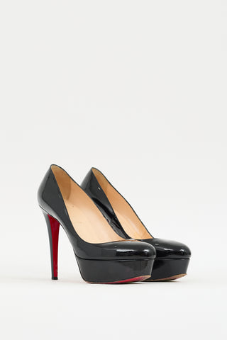 Christian Louboutin Black Patent Leather Bianca 120 Pump