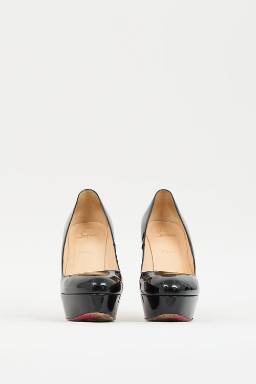 Christian Louboutin Black Patent Leather Bianca 120 Pump